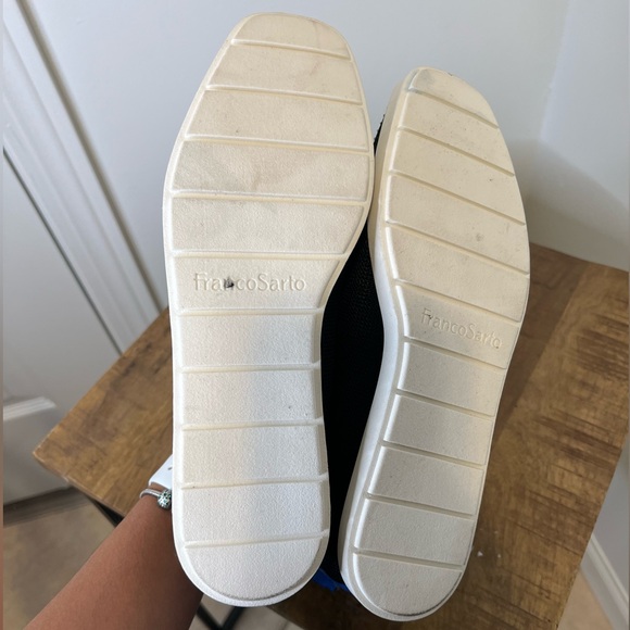 Franco Sarto Black Slip-On Sneakers with Blue Accent - Picture 5 of 7